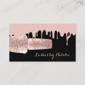 爪、 ネイルポーランドボトルバラ金ゴールドドリプスマニキュリスト 名刺 (正面)