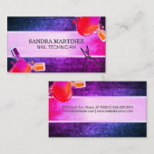 爪、 ネイルポーランドボトル注 |爪、 ネイル切り 名刺 (正面/裏面)