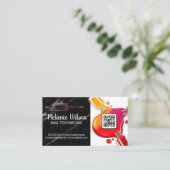 爪、 ネイルポーランドボトル注 |黒い大理石 名刺 (スタンド正面)