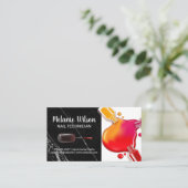 爪、 ネイルポーランドボトル注 |黒い大理石 名刺 (スタンド正面)