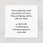 爪、 ネイルポーランドボトル |  ネイリスト スクエア名刺 (裏面)