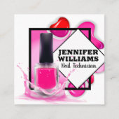 爪、 ネイルポーランドボトル |  ネイリスト スクエア名刺 (正面)