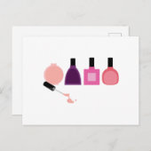 爪、 ネイルポーランドボトル ポストカード (正面/裏面)