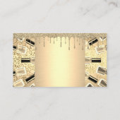 爪、 ネイルポーランドボトル |メタリック金ゴールド 名刺 (裏面)