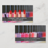 爪、 ネイルポーランドボトル | 手入れの行き届いた赤絵を描爪、 ネイル 名刺 (正面/裏面)