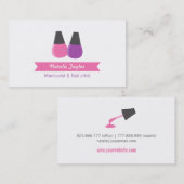 爪、 ネイルポーランドマニキュリストネイルアーティスト名刺 名刺 (正面/裏面)