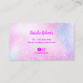 爪、 ネイルポーランドユニコーングリッタードリップスマニキュリスト 名刺 (裏面)