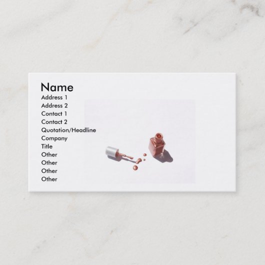 爪、 ネイルポーランド名刺 名刺 (正面)