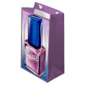 爪、 ネイルポーランド紫|青とスパークル|カスタムスパ スモールペーパーバッグ (正面アングル)