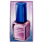 爪、 ネイルポーランド紫|青とスパークル|カスタムスパ スモールペーパーバッグ (正面)