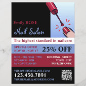 爪、 ネイルポーランド語、ネイリスト、ネイルサロン広告 チラシ (正面)