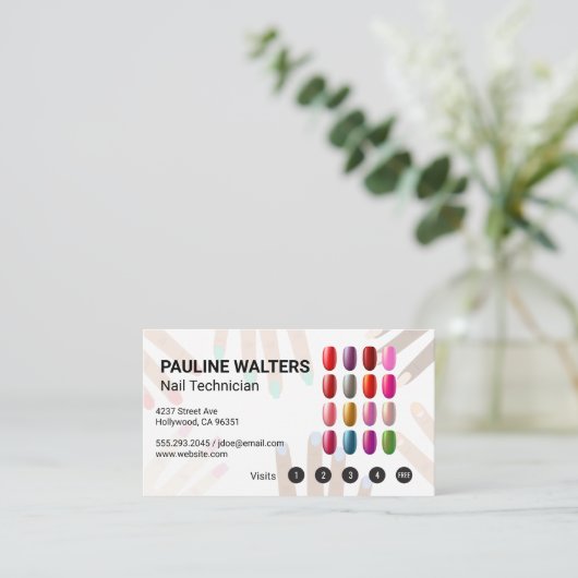 爪、 ネイルポーランド |マニキュアペディキュア 名刺 (スタンド正面)