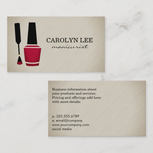 爪、 ネイルポーランド 名刺 (正面/裏面)
