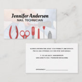 爪、 ネイルマニキュアツール |の絵画爪、 ネイル 名刺 (正面/裏面)