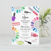 爪、 ネイルマニキュアペディキュアマニペディガールスパ誕生日 招待状 (スタンド正面)