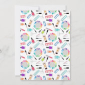 爪、 ネイルマニキュアペディキュアマニペディガールスパ誕生日 招待状 (裏面)