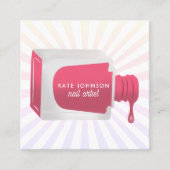 爪、 ネイルマニキュアペディキュア美しいネイルアーティストレトロ スクエア名刺 (正面)