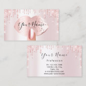 爪、 ネイルマニキュアメイクアップアーティストバラドリップス赤面リップ 名刺 (正面/裏面)