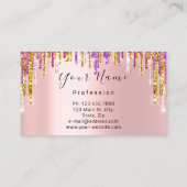 爪、 ネイルマニキュア化粧アーティストバラドリップス金ゴールドリップ 名刺 (裏面)