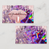 爪、 ネイルマニキュア化粧ホログラフィックキスリップVIP 名刺 (正面/裏面)