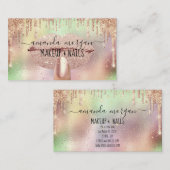 爪、 ネイルマニキュア化粧ホログラフィックリップバラキス 名刺 (正面/裏面)