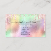 爪、 ネイルマニキュア化粧ホログラフリップグリッターバラ 名刺 (裏面)