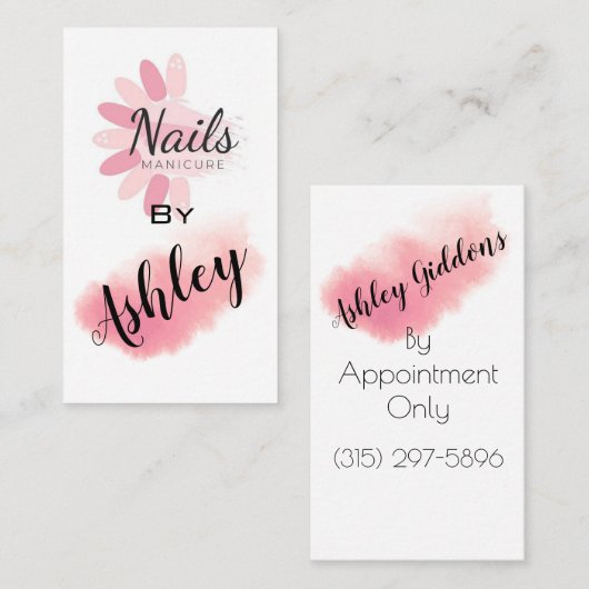爪、 ネイルマニキュア 名刺 (正面/裏面)