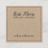 爪、 ネイルマニキュリストまたはペディキュリスト美しいサービス スクエア名刺 (正面)