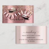 爪、 ネイルメイクアップアーティストアイラッシュバラドリップ 名刺 (正面/裏面)