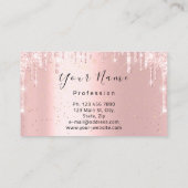 爪、 ネイルメイクアップアーティストバラキスリップピンクの点滅 名刺 (裏面)