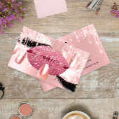 爪、 ネイルメイクアップアーティストバラキスリップラッシュQRCODEロゴ 名刺