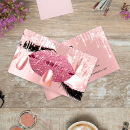 爪、 ネイルメイクアップアーティストバラキスリップラッシュQRCODEロゴ 名刺