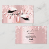 爪、 ネイルメイクアップアーティストバラグラキスリップバラグリット 名刺 (正面/裏面)
