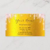 爪、 ネイルメイクアップアーティストバラドリップキスリップ金ゴールドVIP 名刺 (裏面)