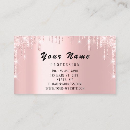 爪、 ネイルメイクアップアーティストバラドリップスキスリップピンクVIP 名刺 (裏面)