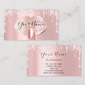 爪、 ネイルメイクアップアーティストバラドリップスキスリップ金ゴールドルクス 名刺 (正面/裏面)