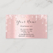 爪、 ネイルメイクアップアーティストバラドリップスキスリップ金ゴールドルクス 名刺 (裏面)