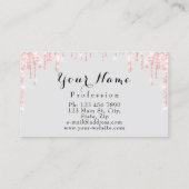 爪、 ネイルメイクアップアーティストバラドリップスグレーピンクキス 名刺 (裏面)