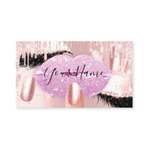 爪、 ネイルメイクアップアーティストピンクキスリップラッシュQRCODEロゴ