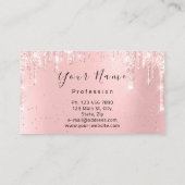 爪、 ネイルメイクアップアーティストピンクドリップキスリップベリーVIP 名刺 (裏面)