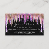 爪、 ネイルメイクアップアーティストホログラフバラドリップスグリッター 名刺 (裏面)