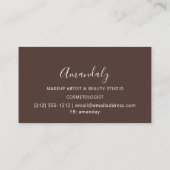 爪、 ネイルメイクアップアーティストラッシュバラ金ゴールドスキニー 名刺 (裏面)