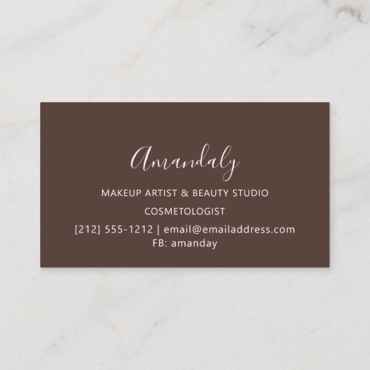 爪、 ネイルメイクアップアーティストラッシュバラ金ゴールドスキニー 名刺 (裏面)