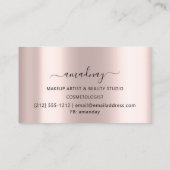 爪、 ネイルメイクアップアーティストラッシュバラ金ゴールド乾燥 名刺 (裏面)