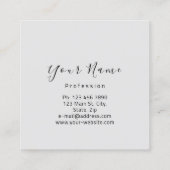 爪、 ネイルメイクアップブティックピンクグレーキスリップズラッシュ スクエア名刺 (裏面)