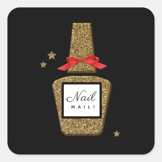 爪、 ネイルメール！爪、 ネイルスエレガントテリスト スクエアシール (正面)