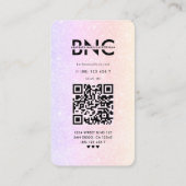 爪、 ネイルモダンサロンネイルアーティストピンクインスタグラム 名刺 (裏面)