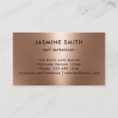 爪、 ネイルモダンバラゴールドフォイル 名刺 (裏面)