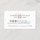 爪、 ネイルモダンバラ金ゴールドグリッター 名刺 (裏面)