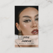 爪、 ネイルモダンビーサロンメイクアップアーティストフォト 名刺 (正面)